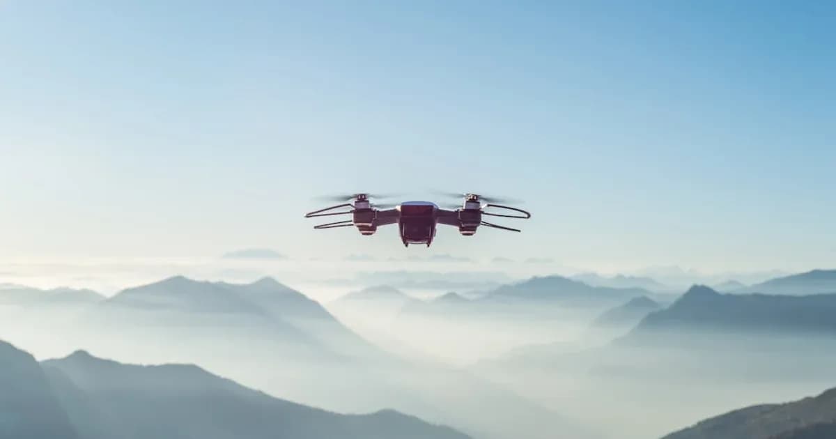turned-on drone