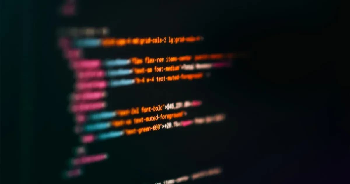 Computer screen displaying lines of code