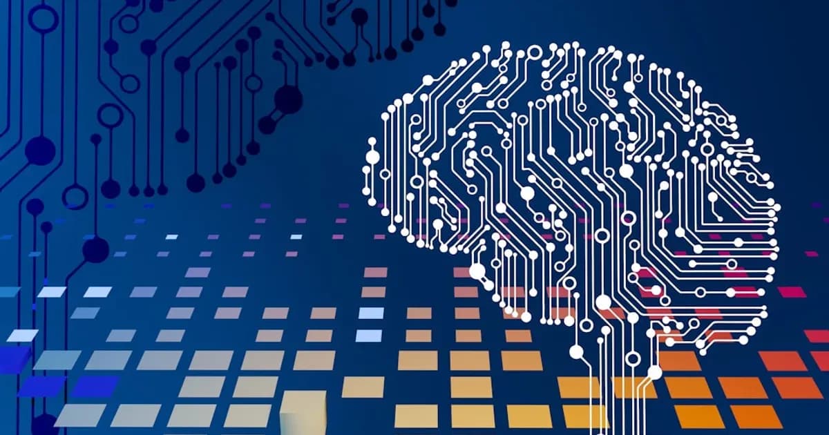 a computer circuit board with a brain on it