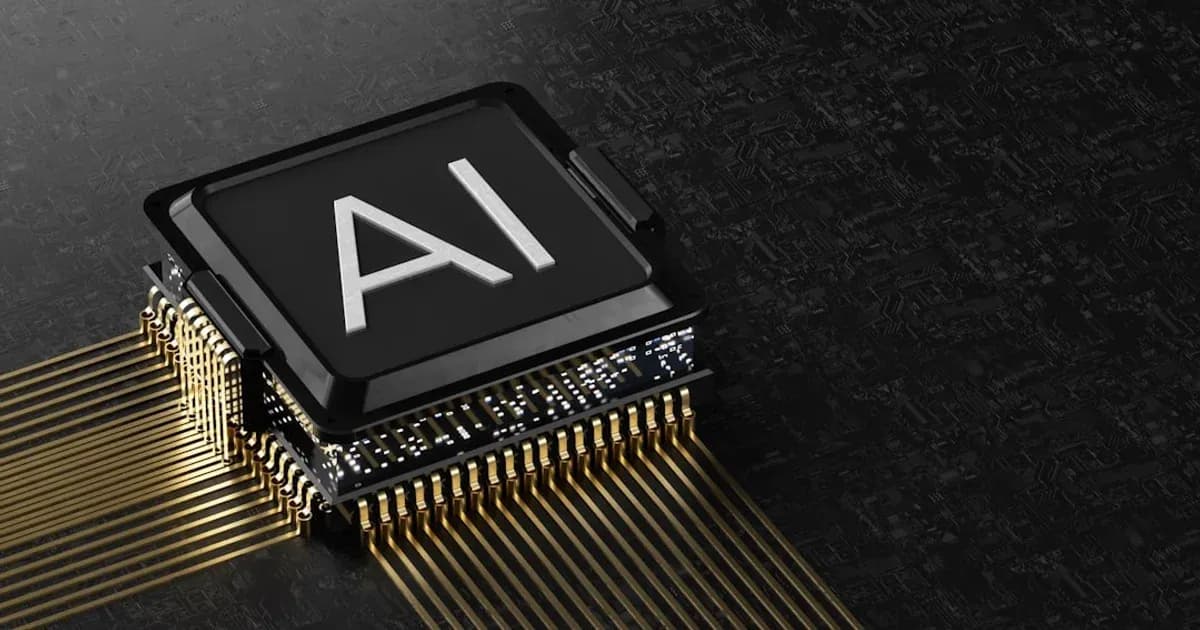 A computer chip with the letter ia printed on it
