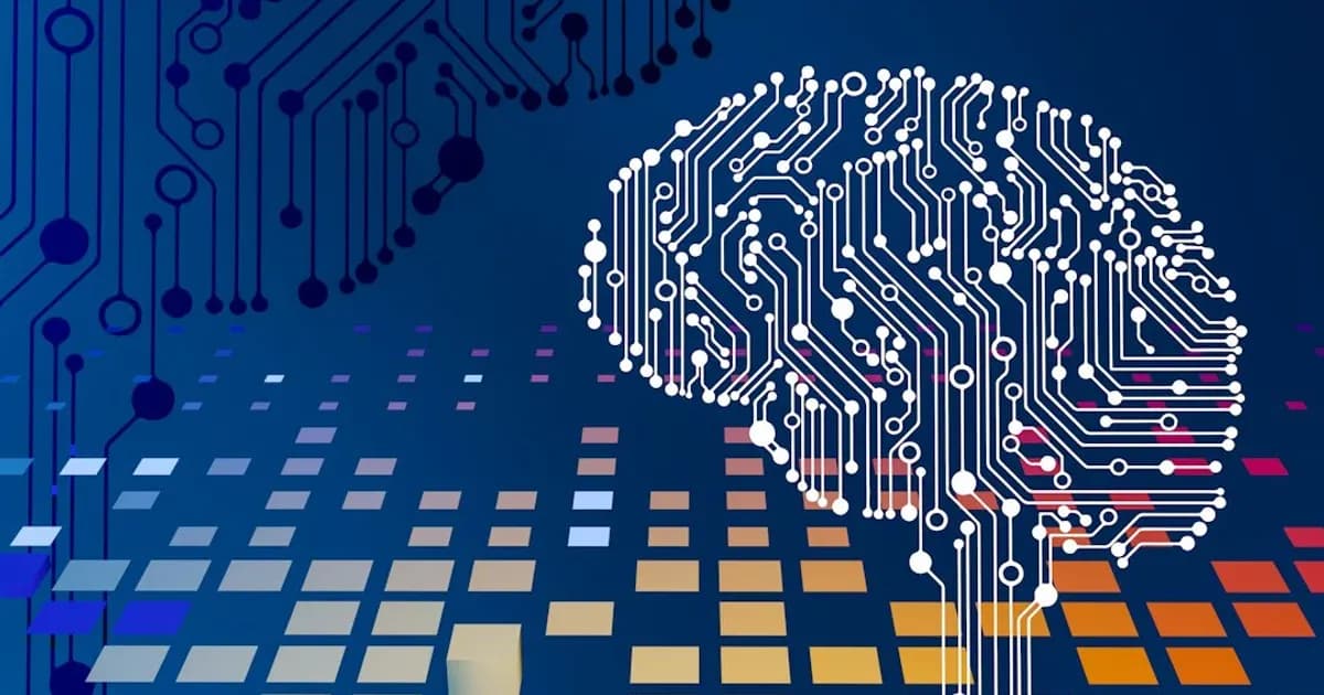 a computer circuit board with a brain on it